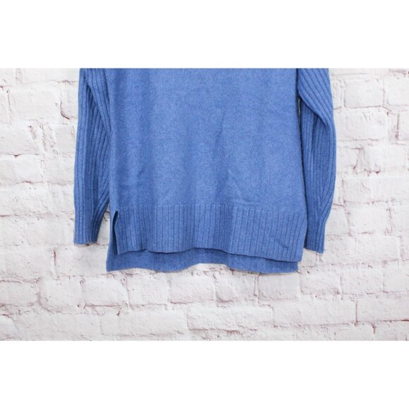 LL Bean The Essential Sweater Turtleneck Indigo Heather Size M - Picture 3 of 11